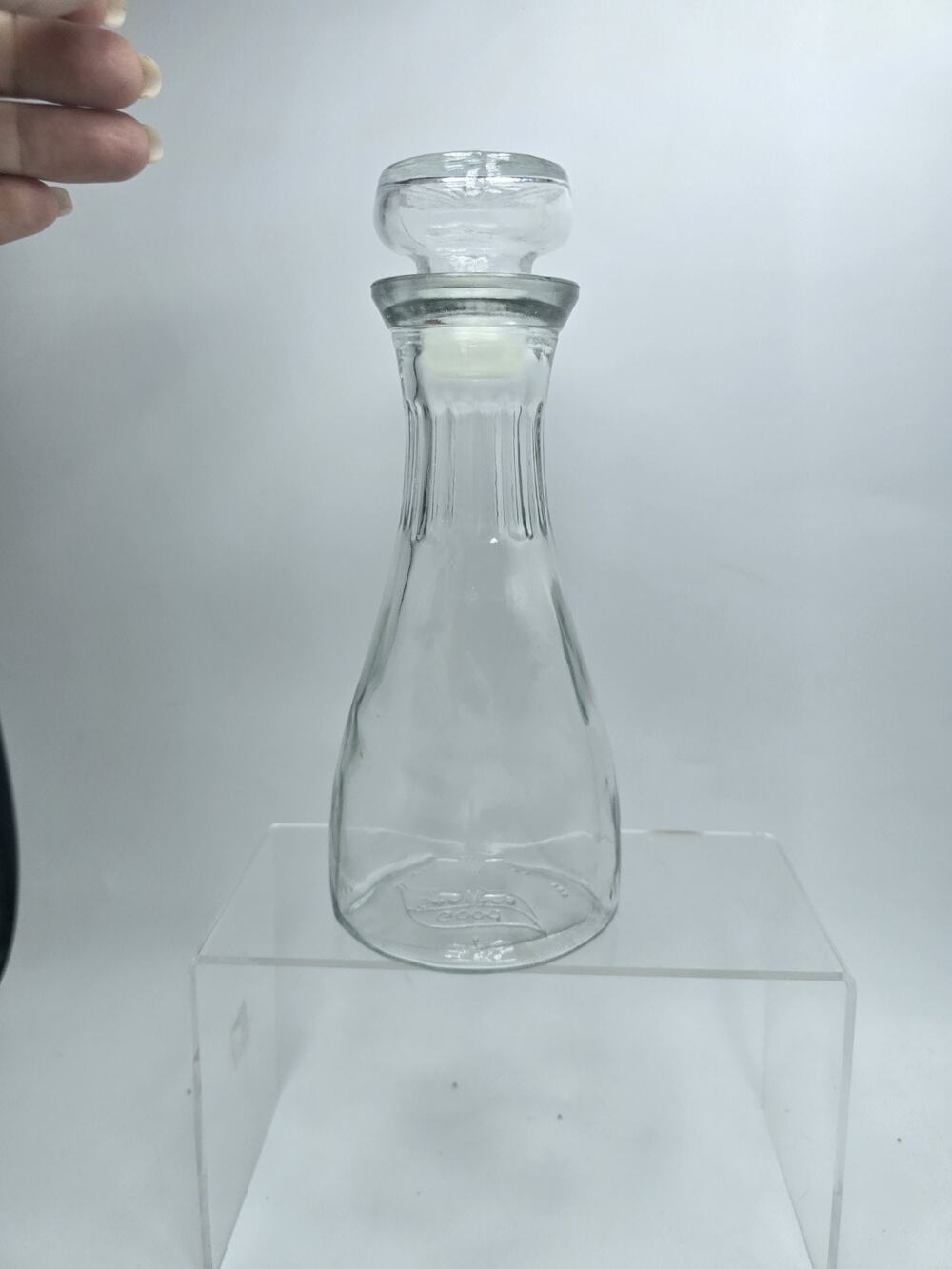 Vintage Good Seasons Glass Salad Dressing Cruet Bottle Matching Stopper Lid MCM